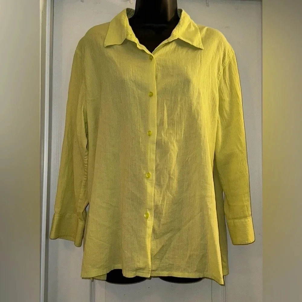 Talbots 3/4 Sleeve Beautiful Green Blouse